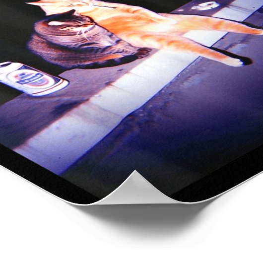 Even Baddies Get Saddies Funny Cat Meme Aesthetic ポスター (角)