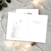 Even Here — Minimalist Cactus Encouragement Card カード
