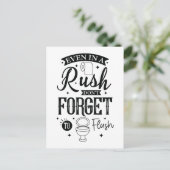 Even in a Rush, Don’t Forget to Flush – Funny Bath ポストカード (スタンド正面)