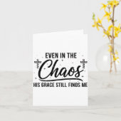 Even In Chaos His Grace Still Finds Me Christian  カード (黄色い花)