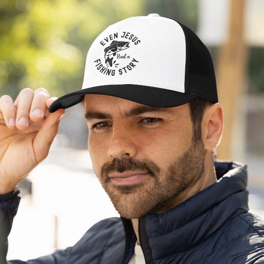 Even Jesus Had a Fishing Story Funny Fishing キャップ