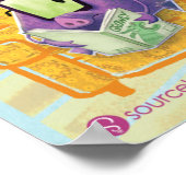 Even Monsters Love Libraries 13" x 19"ポスター ポスター (角)