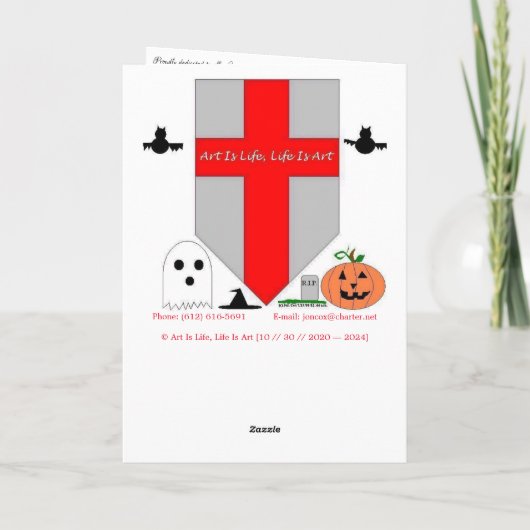 "Even Windows Have Eyes" Halloweenカード カード (裏面)