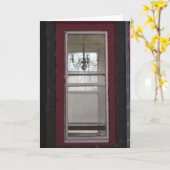 "Even Windows Have Eyes" Halloweenカード カード (黄色い花)