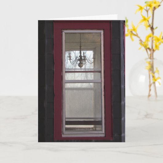 "Even Windows Have Eyes" Halloweenカード カード (黄色い花)