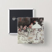 Eveningのランプのまわり、1900年(w/c紙で) 缶バッジ (正面&裏面)