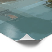 Evening Church Square Rain Reflections ポスター (コーナー)