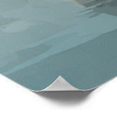 Evening Church Square Rain Reflections ポスター (角)