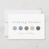 Evening Formal Attire Card. Minimal Luxury Palette 招待状 (正面)