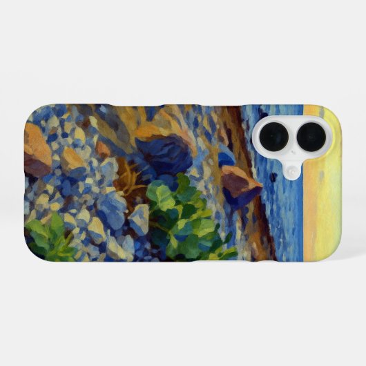 Evening light on the coast of Vormsi iPhone 16ケース (裏面横)