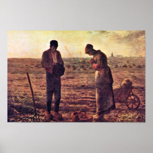 Evening Prayer By Millet (Best Quality) ポスター