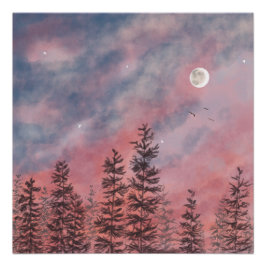 Evening red sky ポスター