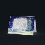 Evening Snow シーズンカード<br><div class="desc">Pretty Holiday photo card of my design of a winter's evening with a pine tree and snow softly falling.</div>