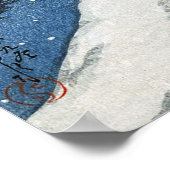 Evening Snow at Terajima Village Hasui Kawase  ポスター (角)