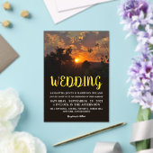 Evening Sunset Scene, Rustic Wedding アクリル招待状 (インサイチュ (ウェディング))