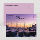 Evening Tranquillity at Port Hercule Monaco ポストカード (正面/裏面)