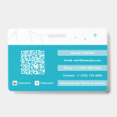 Event Badge Template バッジ (裏面)