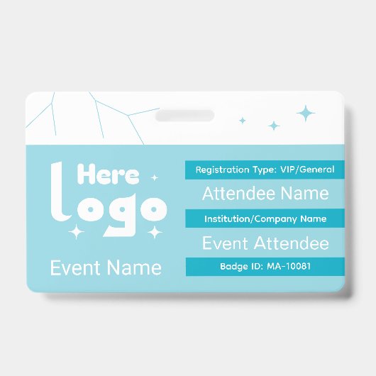 Event Badge Template バッジ (正面)