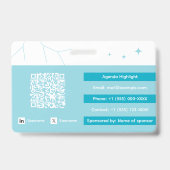 Event Badge Template バッジ (裏面)