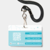 Event Badge Template バッジ (裏面（ネックストラップ付）)