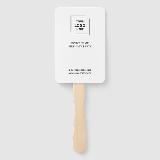 Event Branding | Auction Paddle Modern Logo ハンドファン (裏面)