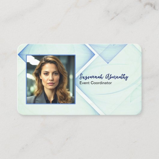 Event Coordinator Square Business Photo QR Code  名刺 (正面)