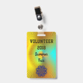 Event Entry ID Badge バッジ (正面 (クリップ付))