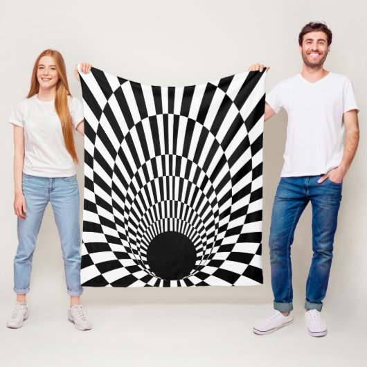 Event Horizon 3d Black hole フリースブランケット (インサイチュ)