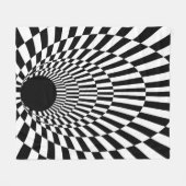 Event Horizon 3d Black hole フリースブランケット (正面(横))