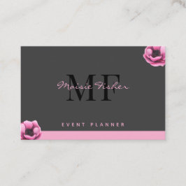 Event Planner QR Code Monogram Custom Modern 名刺