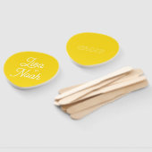 Eventail Colorus mariage - Jaune Citron ハンドファン (組立なし)