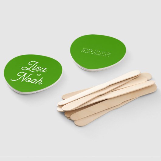 Eventail colorus - Vert citron ハンドファン (組立なし)