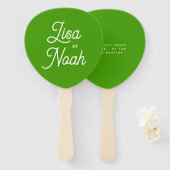 Eventail colorus - Vert citron ハンドファン (正面&裏面)