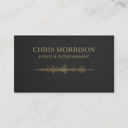 Events & Entertainment Music Black Gold QR Code 名刺 (正面)