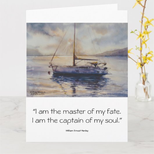 EVEpainted帆船 カード (黄色い花)