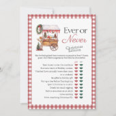 EverまたはNeverフェスティバル市場ブライダルゲームカード 招待状 (正面)