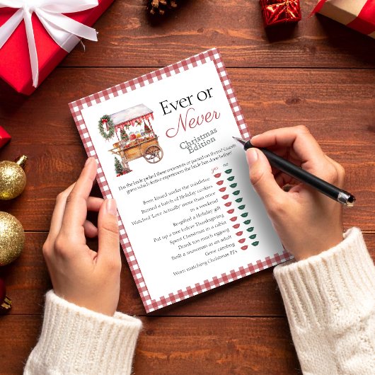 EverまたはNeverフェスティバル市場ブライダルゲームカード 招待状