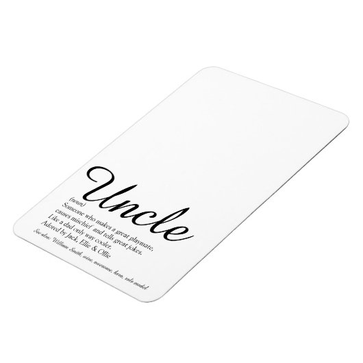 Ever クール Uncle、Funcle Definition Script マグネット (左側)