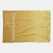 Ever 最高の祖父母定義金ゴールドグリッター キッチンタオル (横)