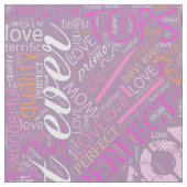 Ever 最高の Mom Word Cloud ID262 ファブリック (クローズアップ)