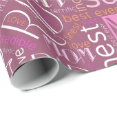 Ever 最高の Mom Word Cloud ID262 ラッピングペーパー (ロールコーナー)