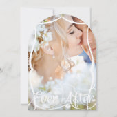 Ever Afterタイポグラフィの写真の結婚式の招待 招待状 (正面)