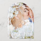Ever Afterタイポグラフィの写真の結婚式の招待 招待状 (正面/裏面)