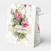 Ever Afterヴィンテージ結婚ピンクバラ フェイバーボックス (裏面サイド)