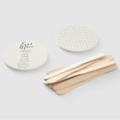 Ever After書道スクリプトシック結婚式 プログラム ハンドファン (組立なし)