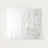 Ever After金ゴールドハート結婚の背景 タペストリー (正面(横))