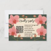Ever After Orchid QR Code RSVP Card (正面)