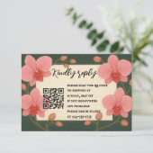 Ever After Orchid QR Code RSVP Card (スタンド正面)