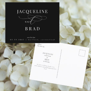 Ever Your B/W Wedding Save the Date ポストカード