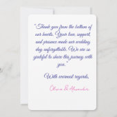 EverBloom結婚のエレガンス感謝していユーカード サンキューカード (裏面)
